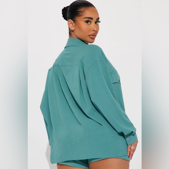 Fashion Nova Take Me Uptown Short Set In Green-Size 1X NWT💚 - Picture 3 of 8